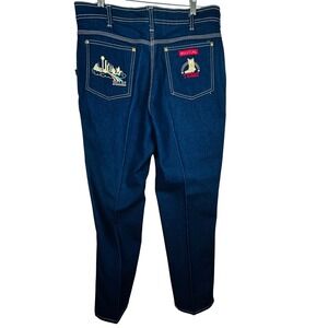 Braxton Stretch Jeans Womens Size 18 Dark Wash Embroidered Dallas Texas
